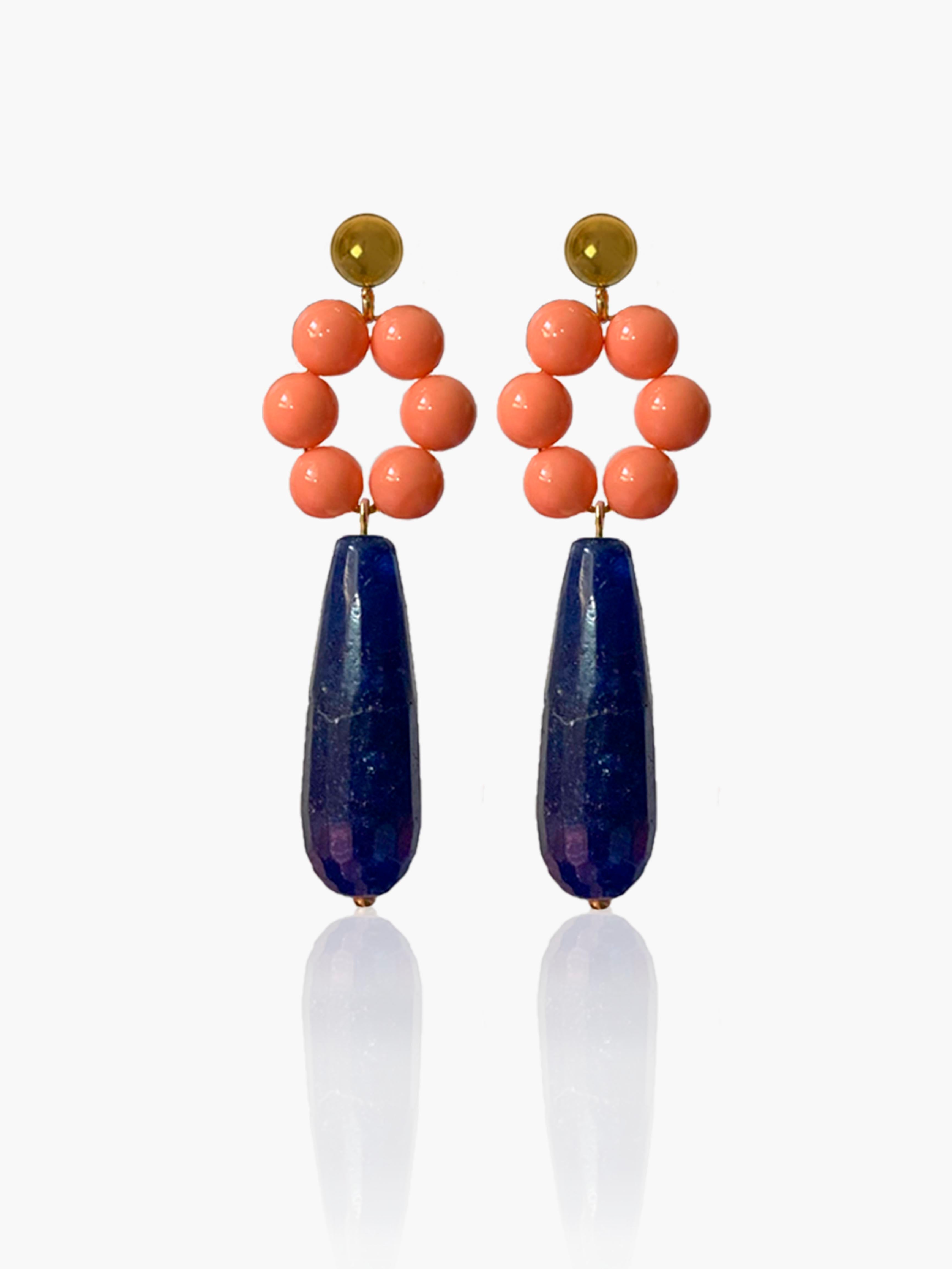 Pendientes Carmen lágrima marino