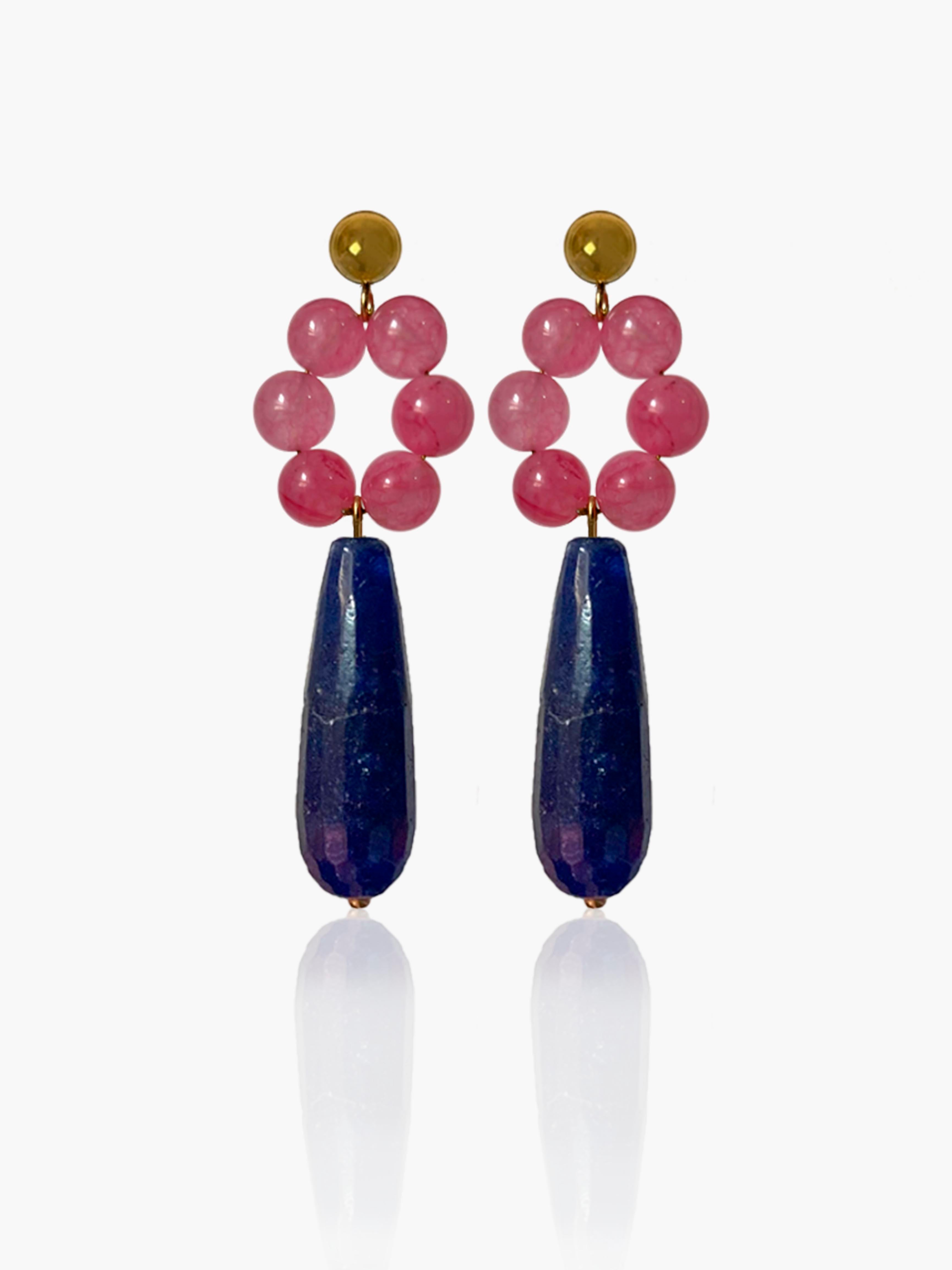 Pendientes Carmen lágrima marino