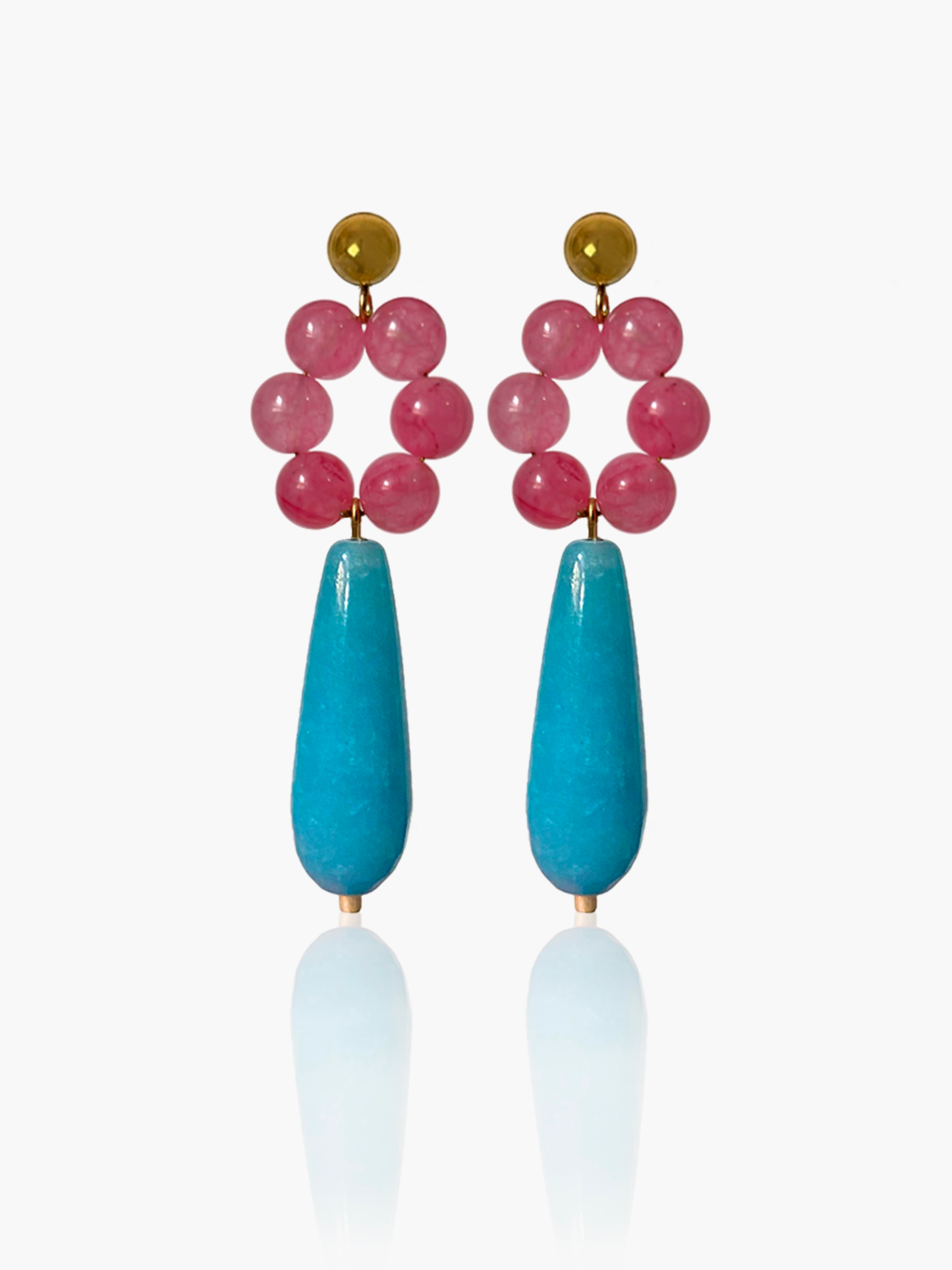 Pendientes Carmen lágrima turquesa