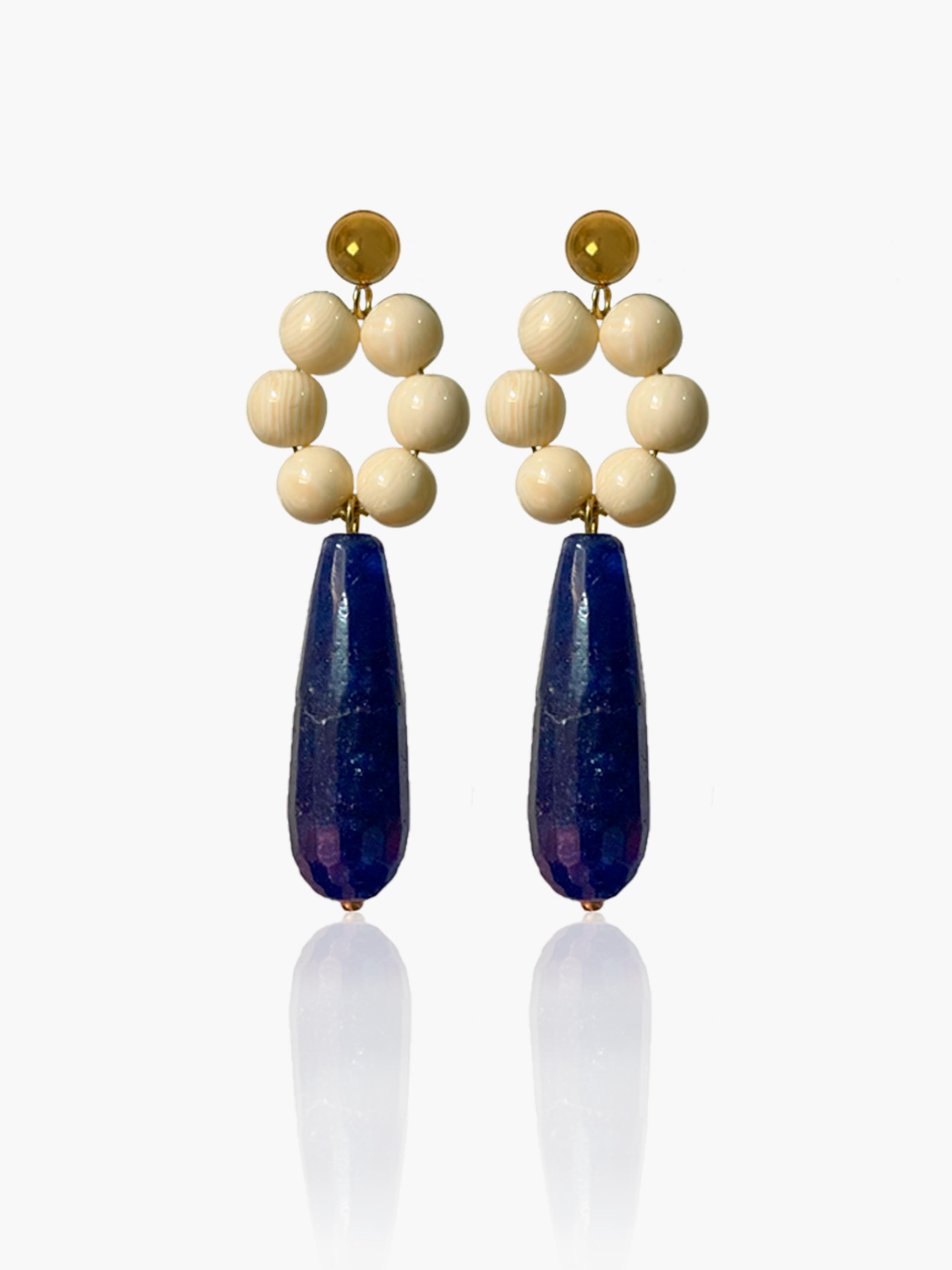 Pendientes Carmen lágrima marino