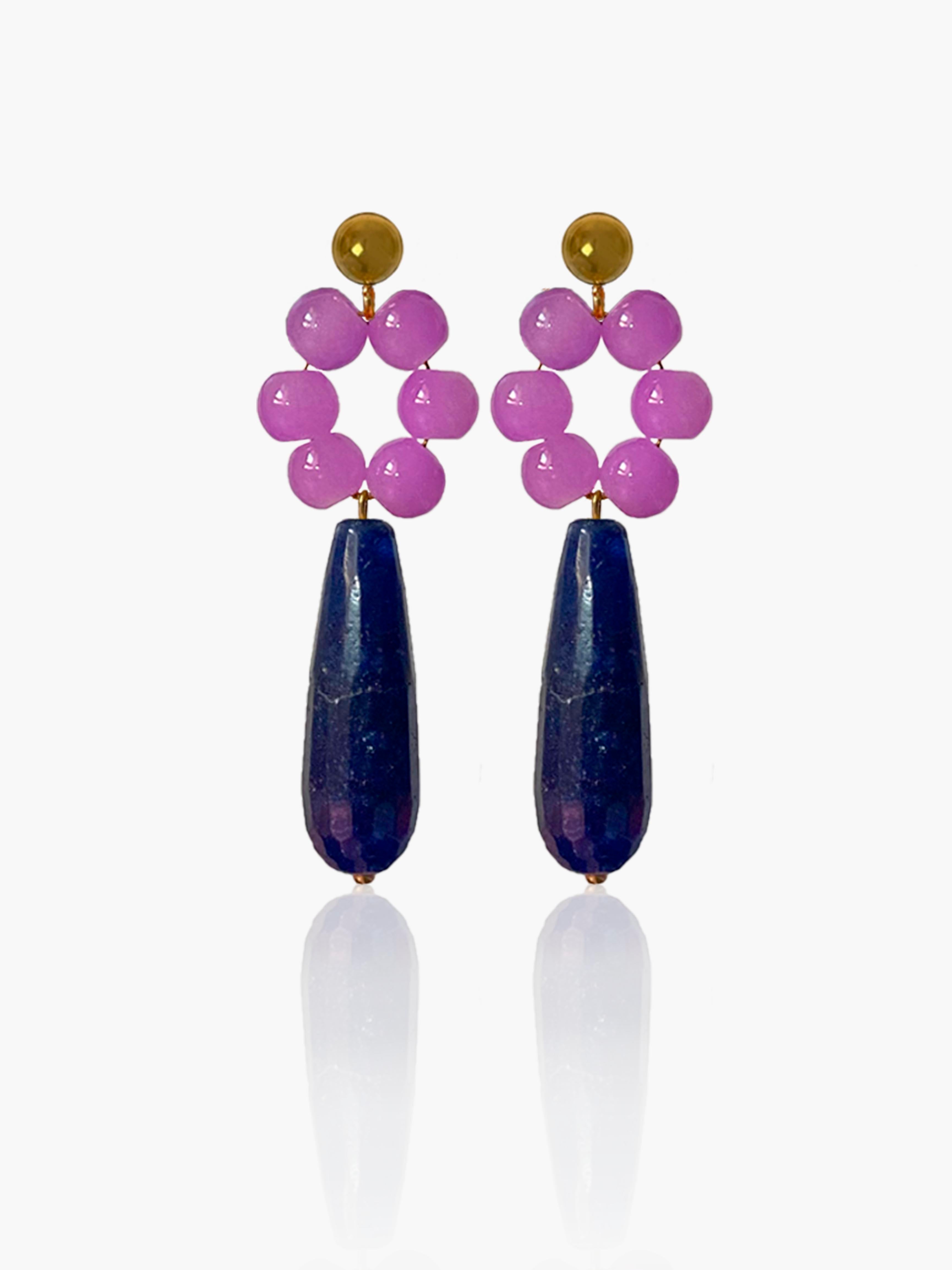 Pendientes Carmen lágrima marino