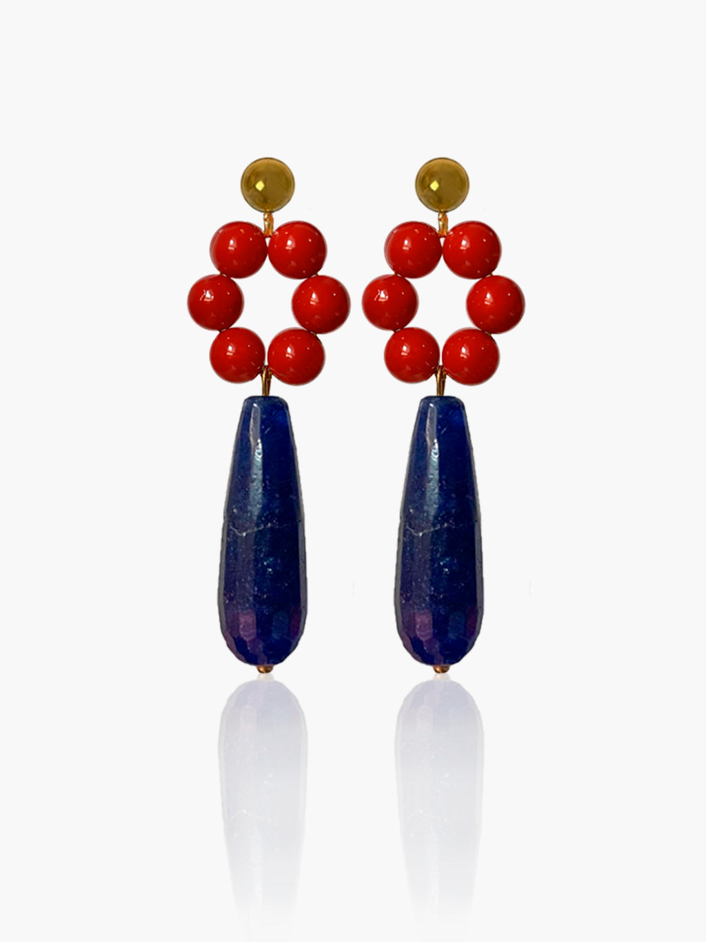 Pendientes Carmen lágrima marino