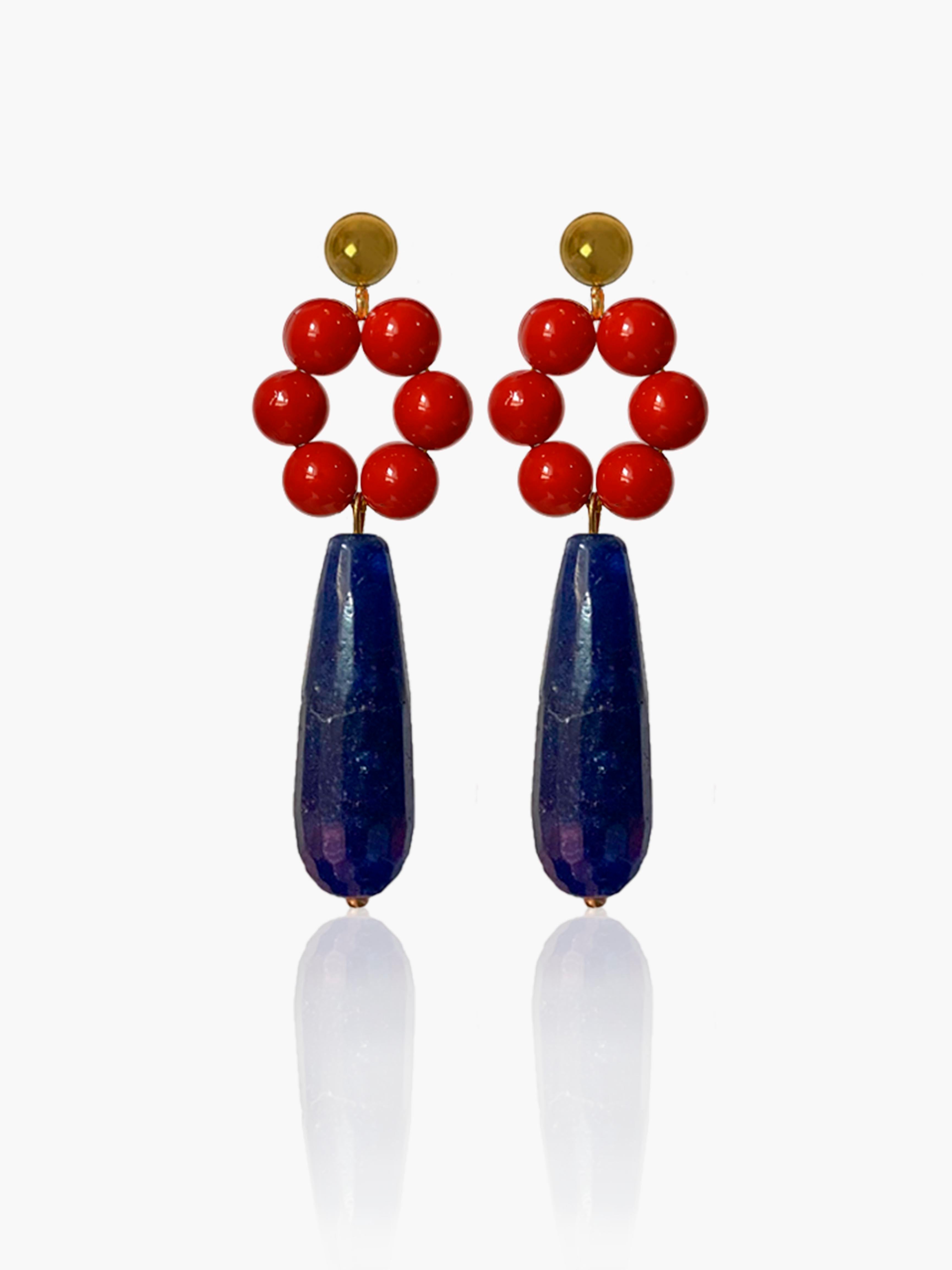 Pendientes Carmen lágrima marino