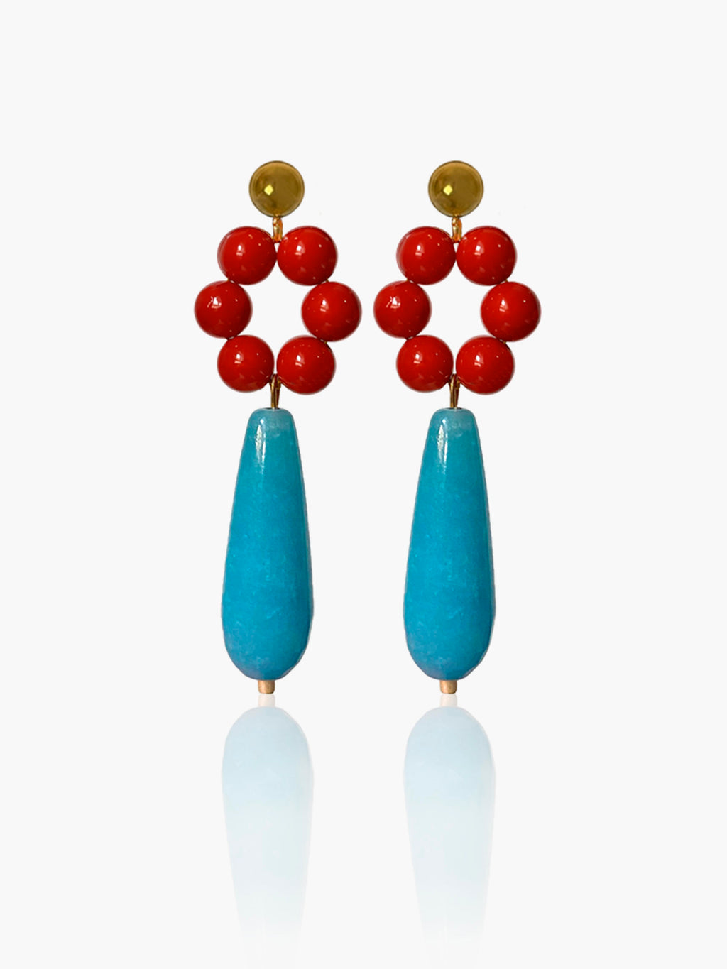 Pendientes Carmen lágrima turquesa