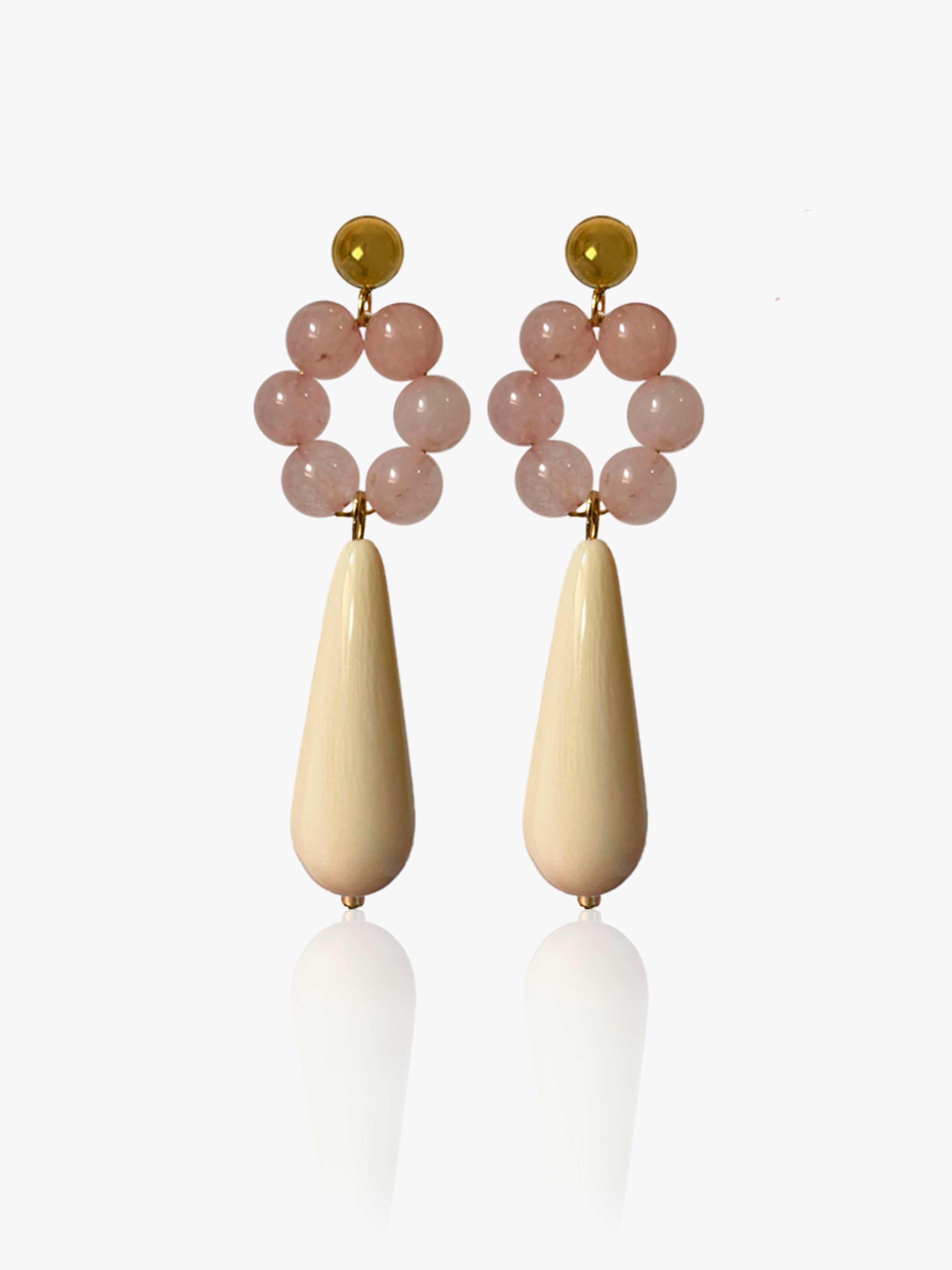 Pendientes Carmen lágrima hueso