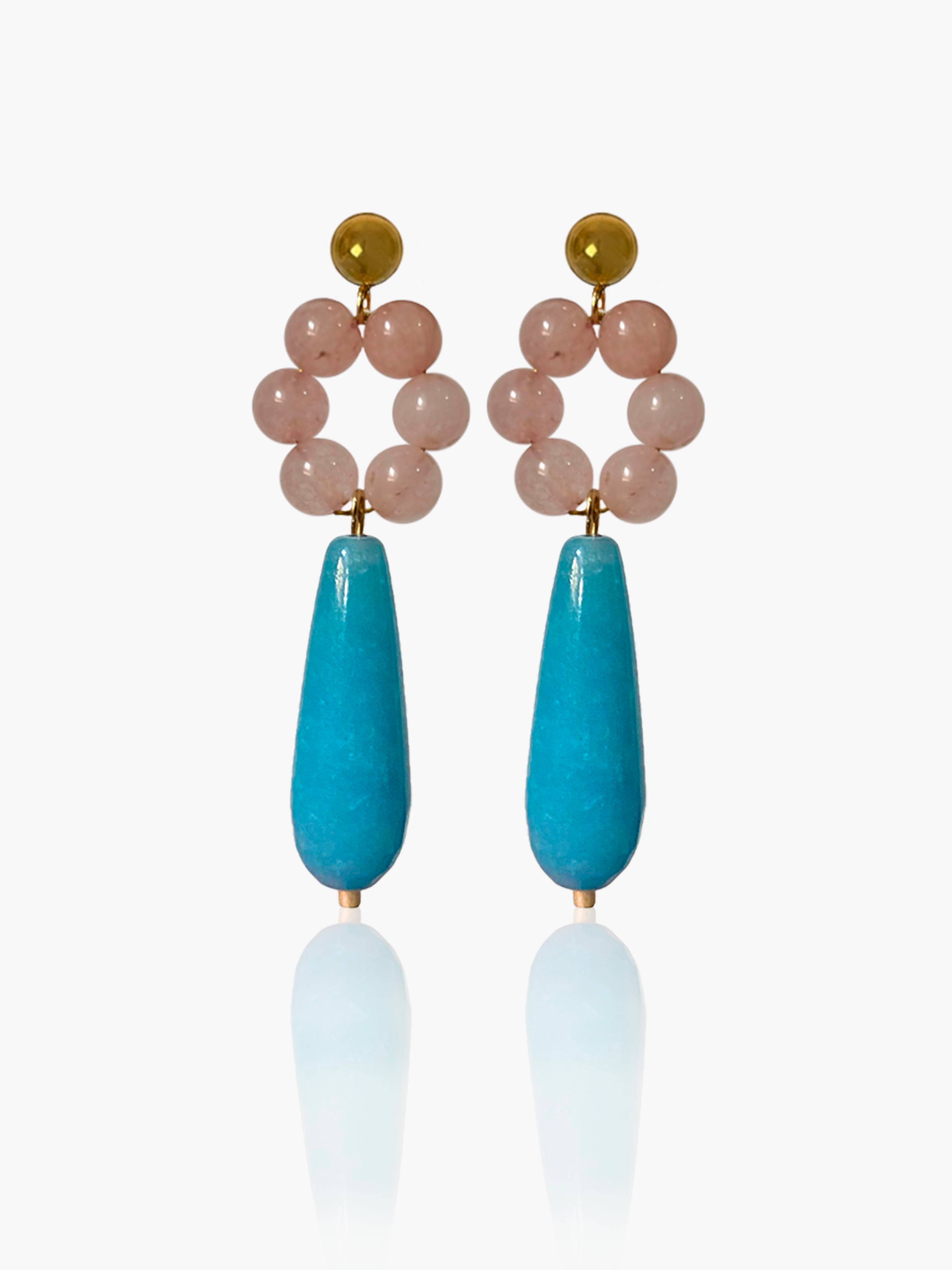 Pendientes Carmen lágrima turquesa