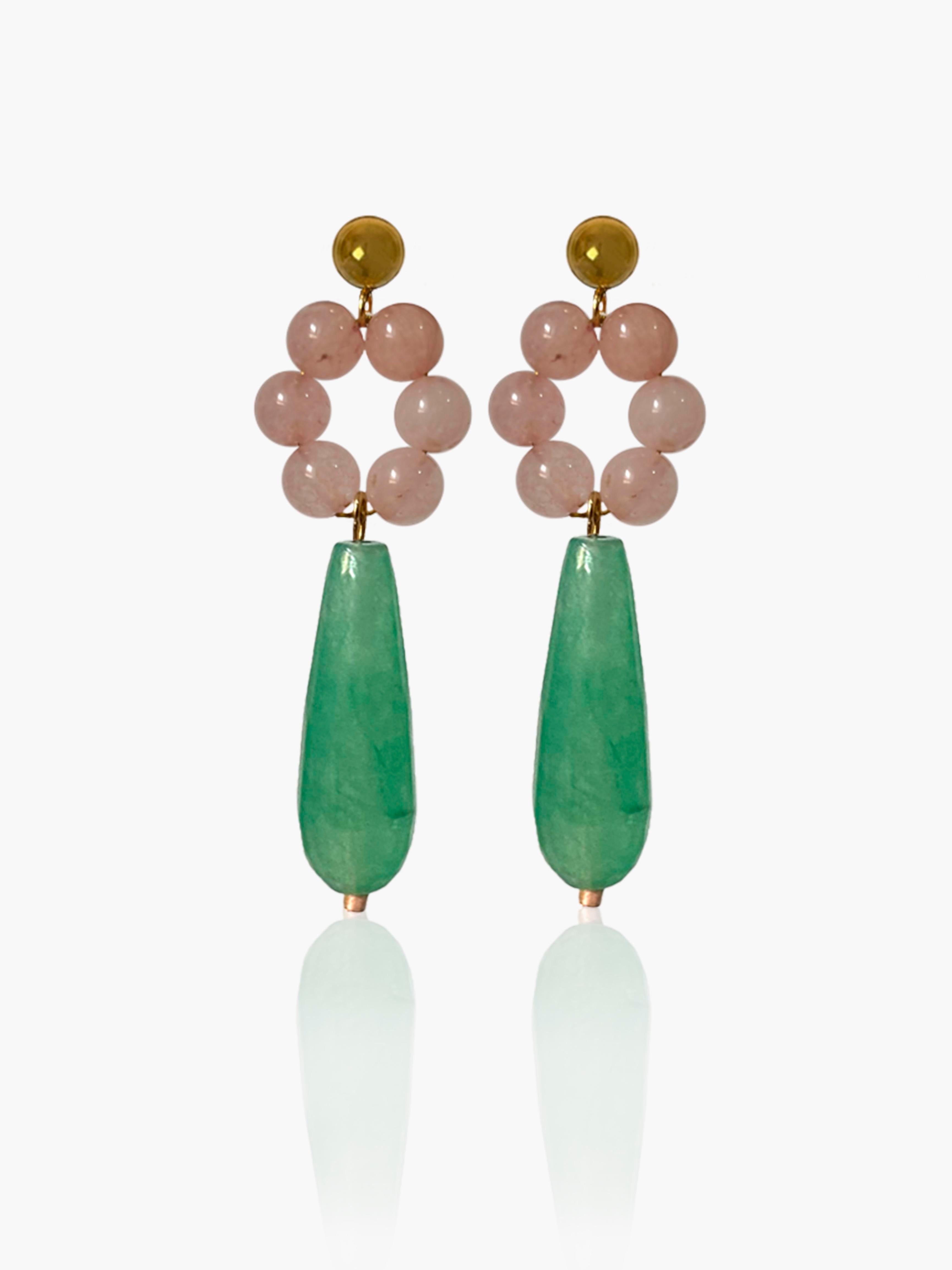 Pendientes Carmen lágrima verde claro