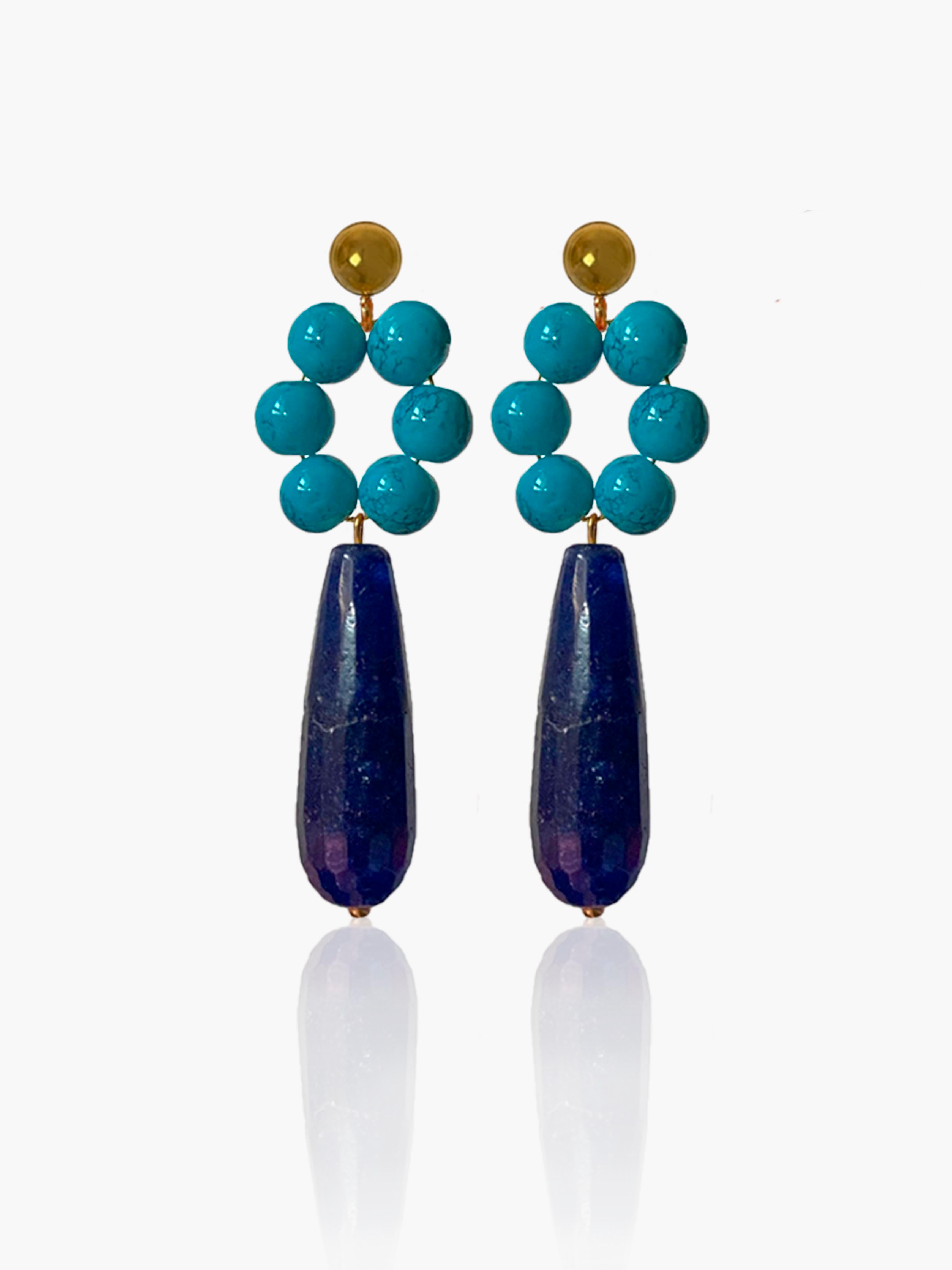 Pendientes Carmen lágrima marino