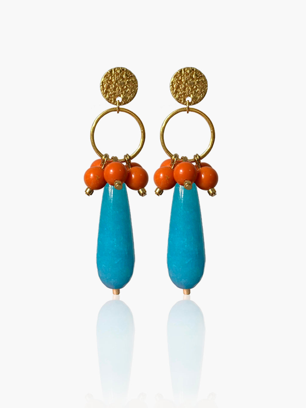Pendientes Cayetana lágrima turquesa