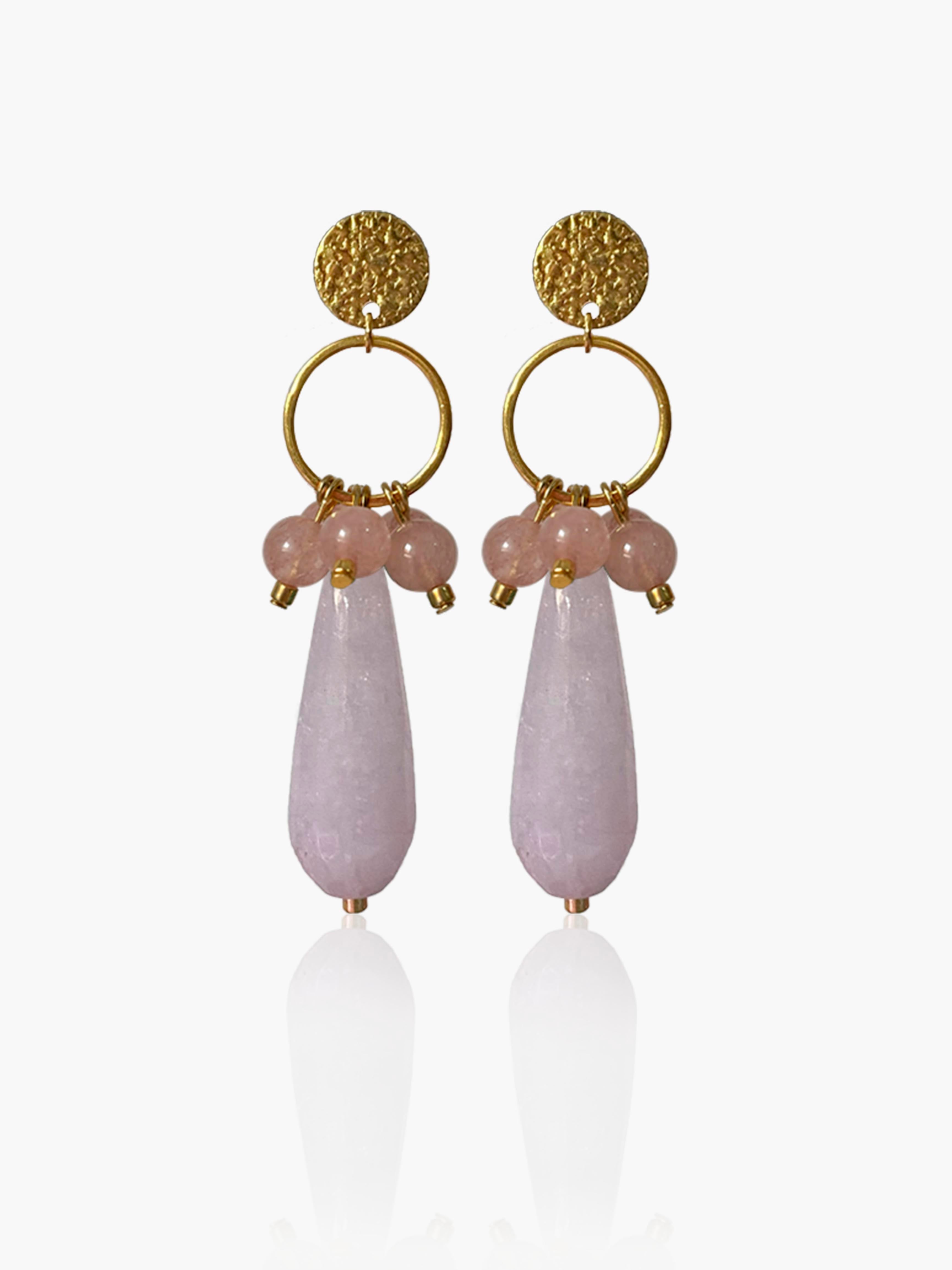 Pendientes Cayetana lágrima malva