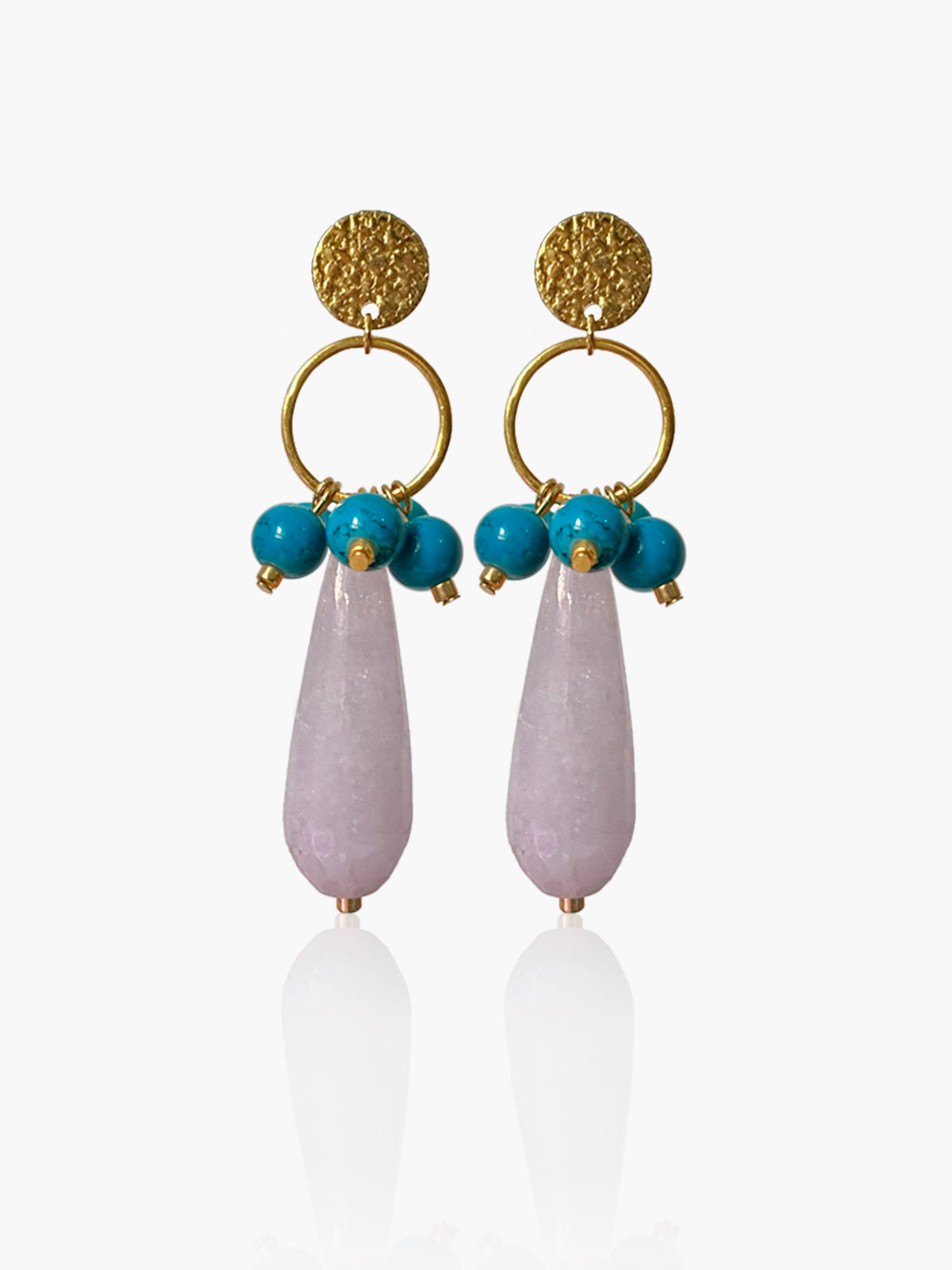 Pendientes Cayetana lágrima malva