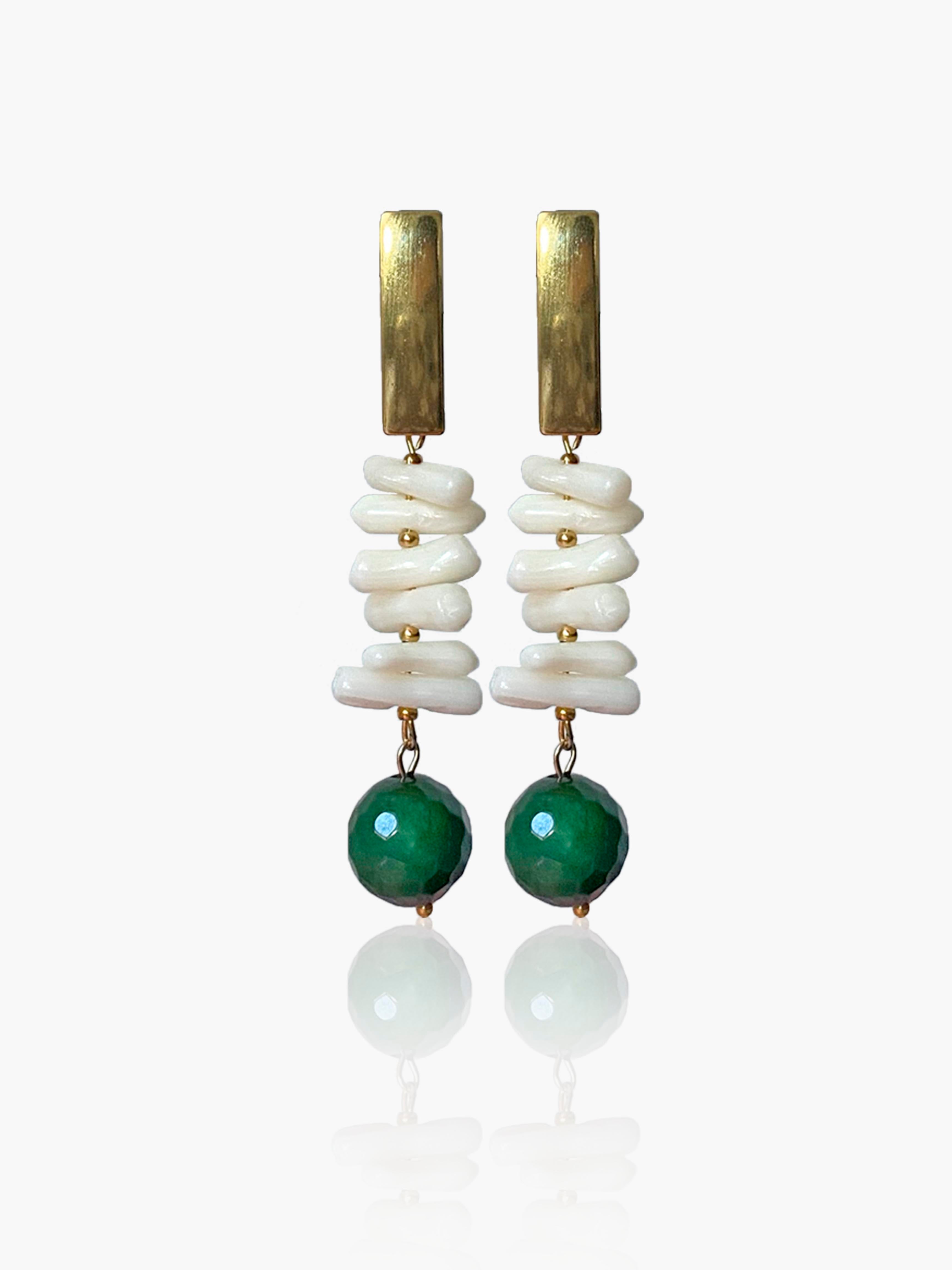 Pendientes Manuela blanco