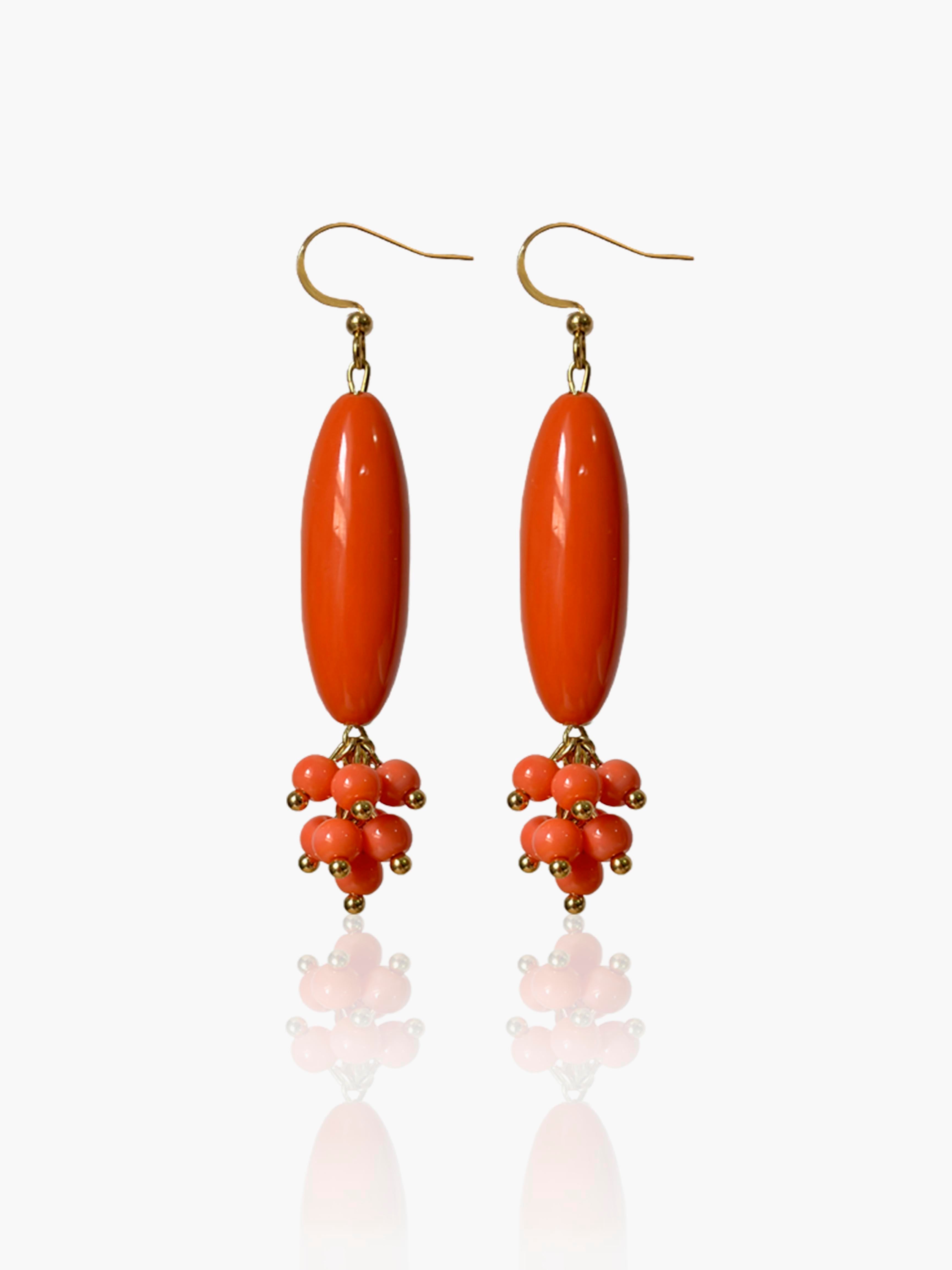 Pendientes Vega coral