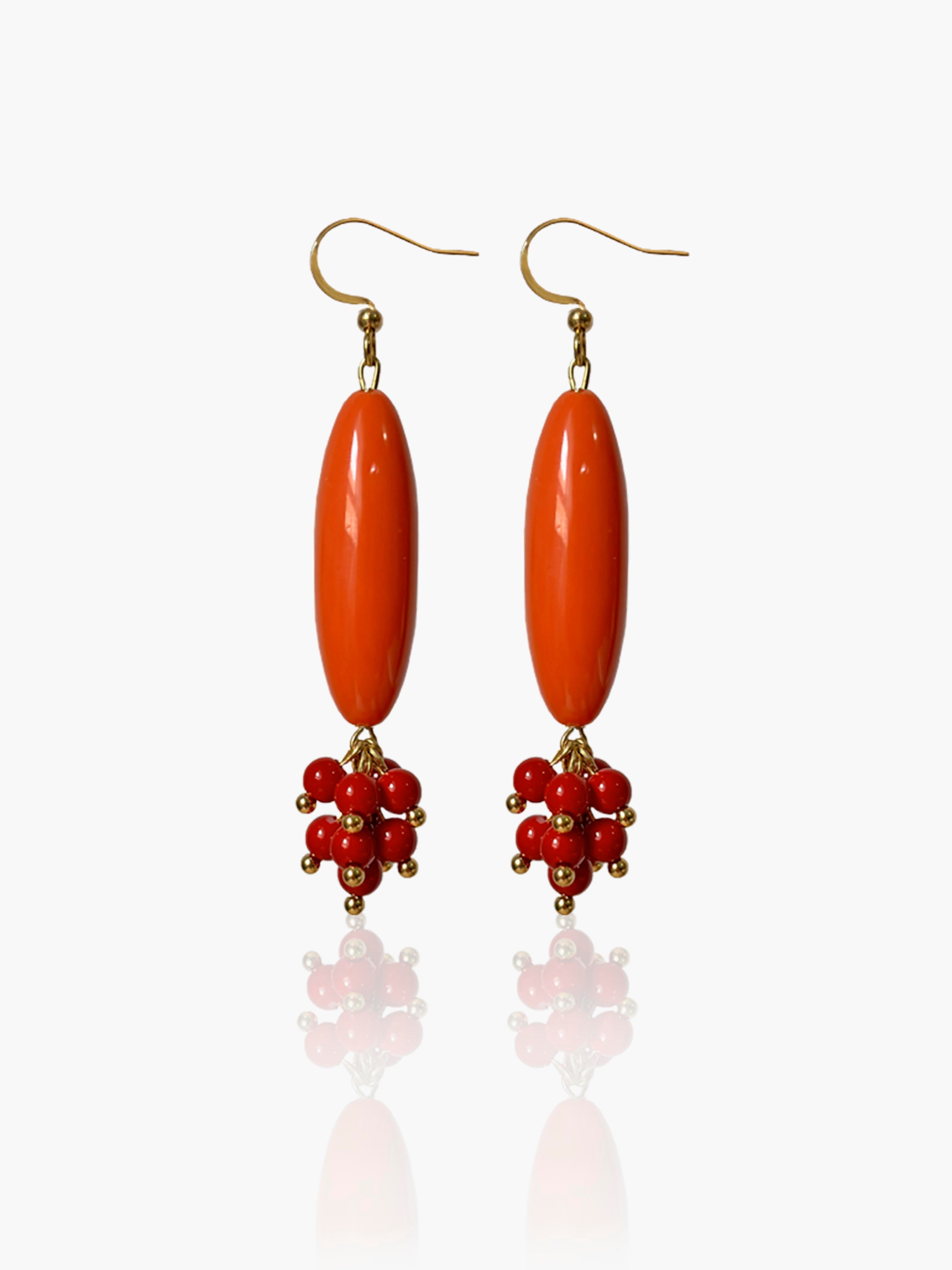 Pendientes Vega coral