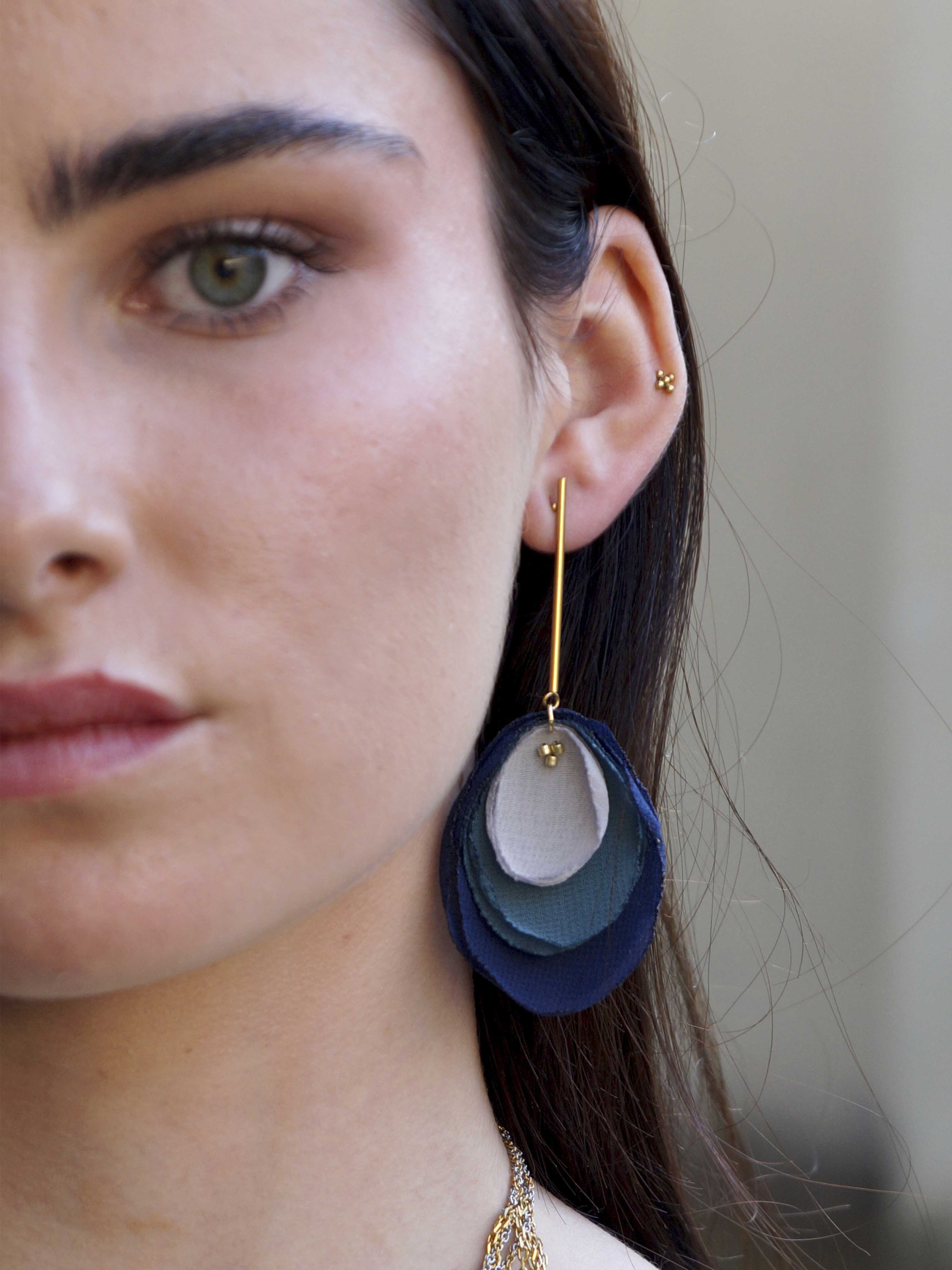 Pendientes Cala azul