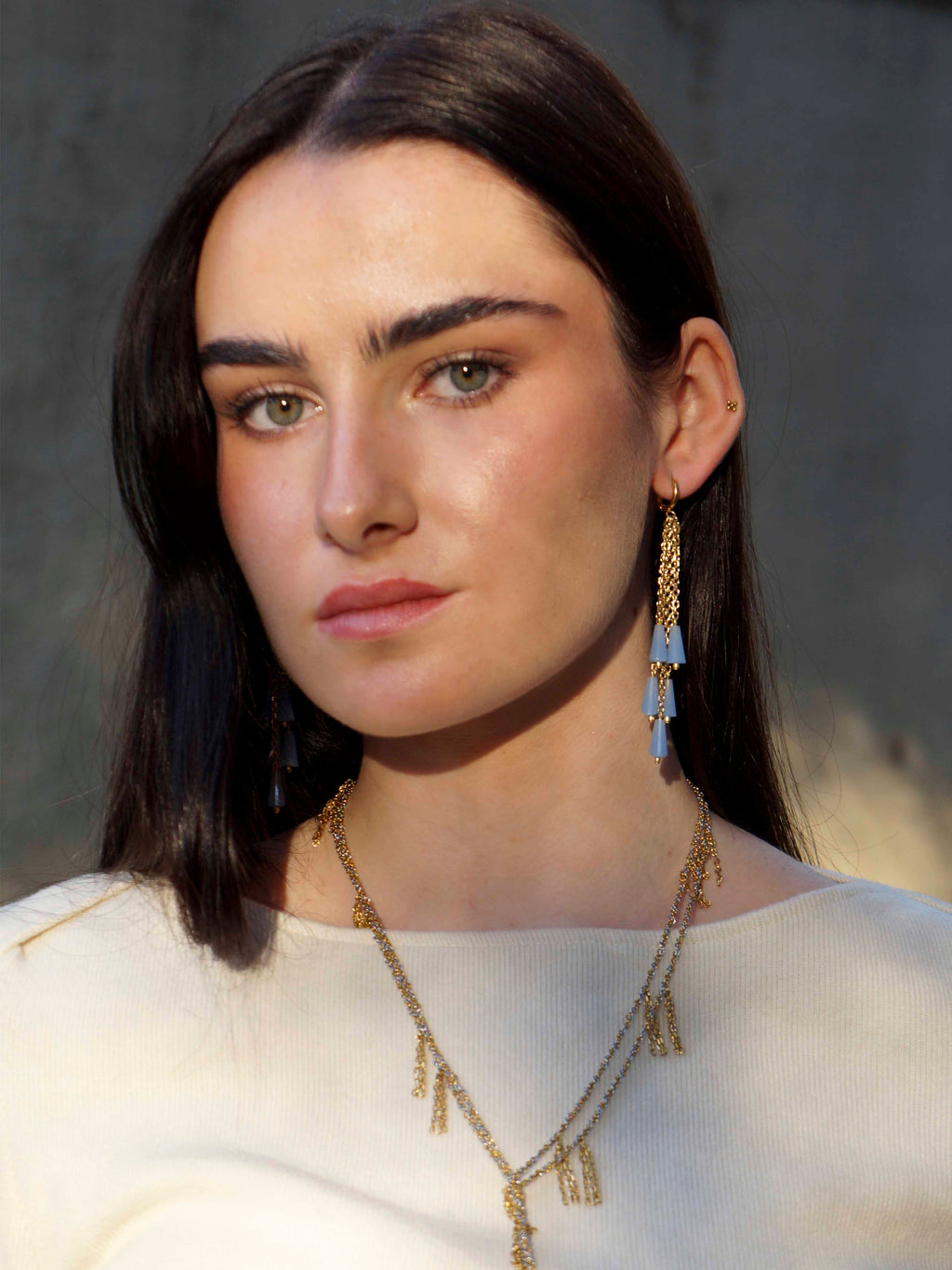 Pendientes Gaia azul