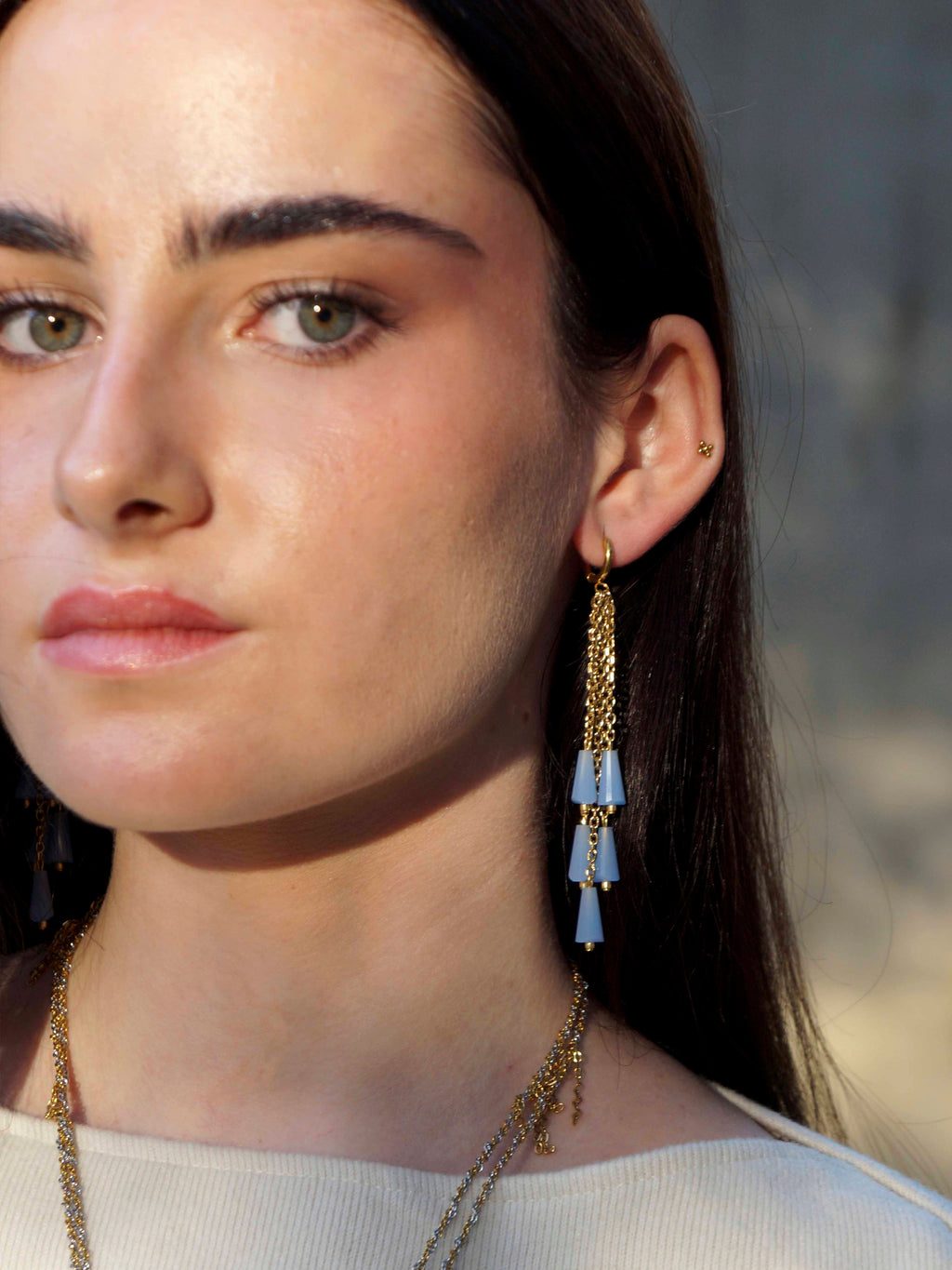 Pendientes Gaia azul