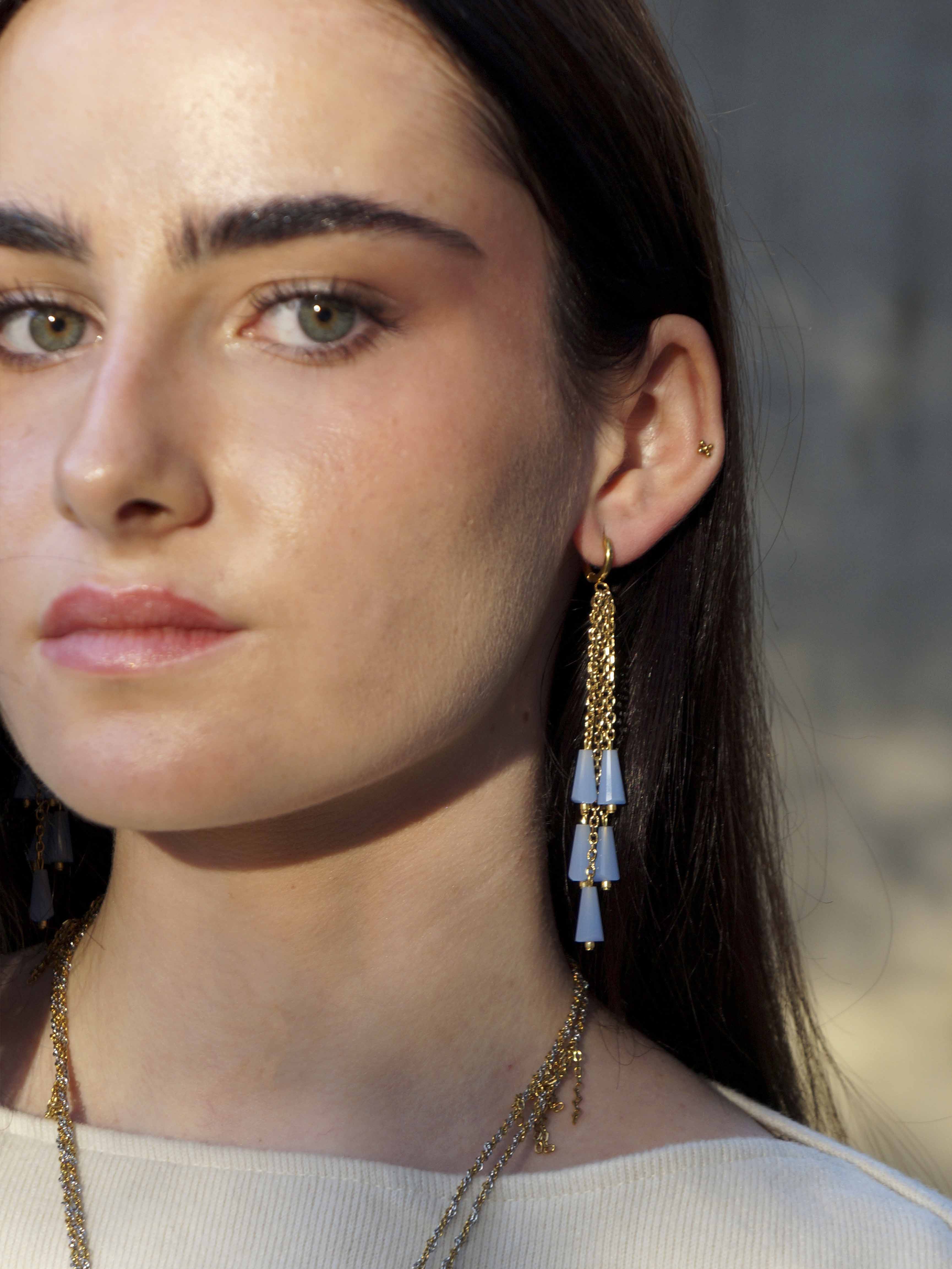 Pendientes Gaia azul
