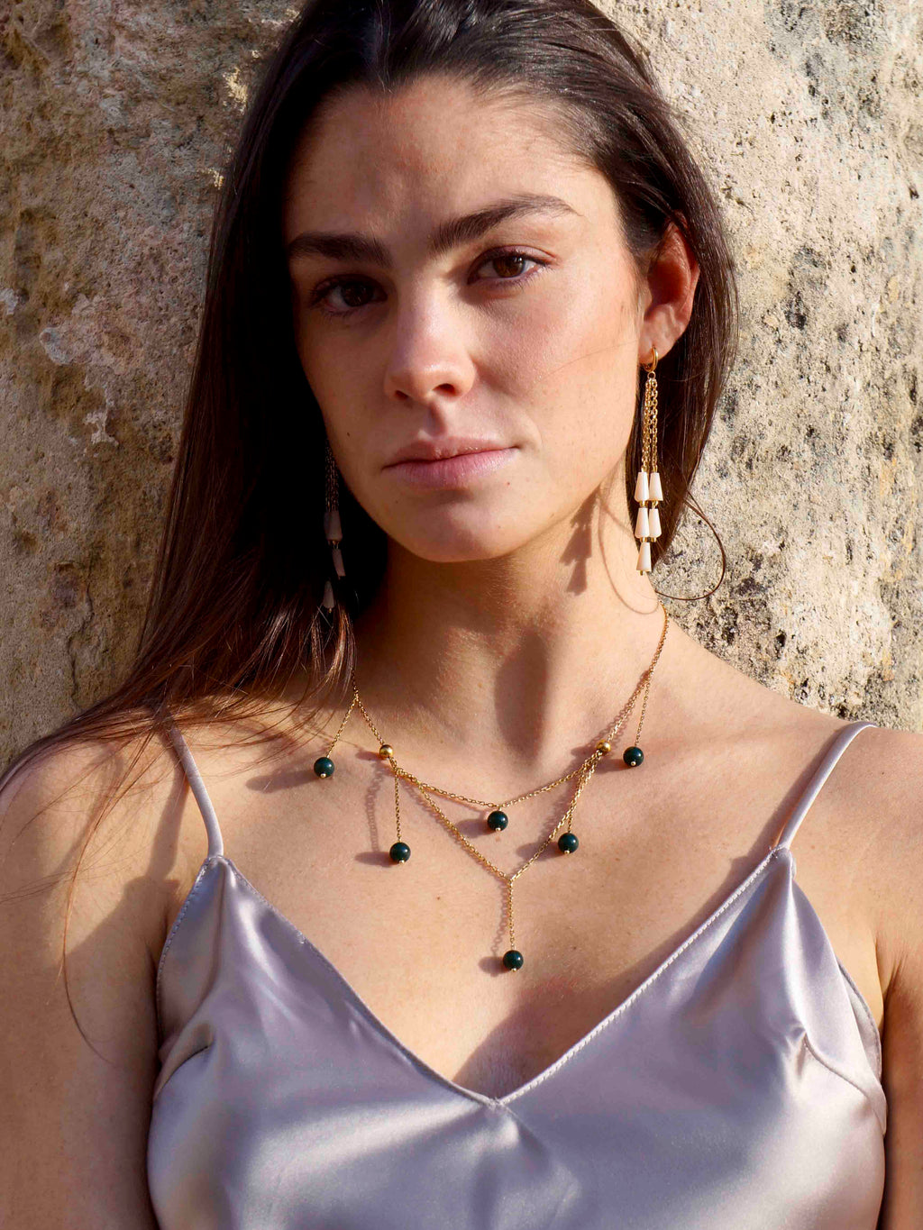 Pendientes Gaia blanco