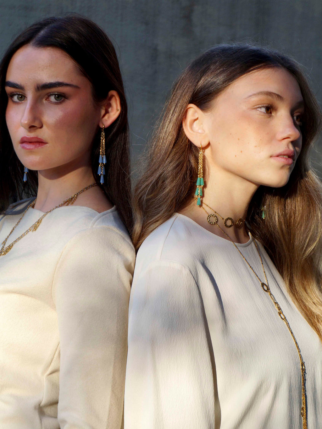 Pendientes Gaia verde