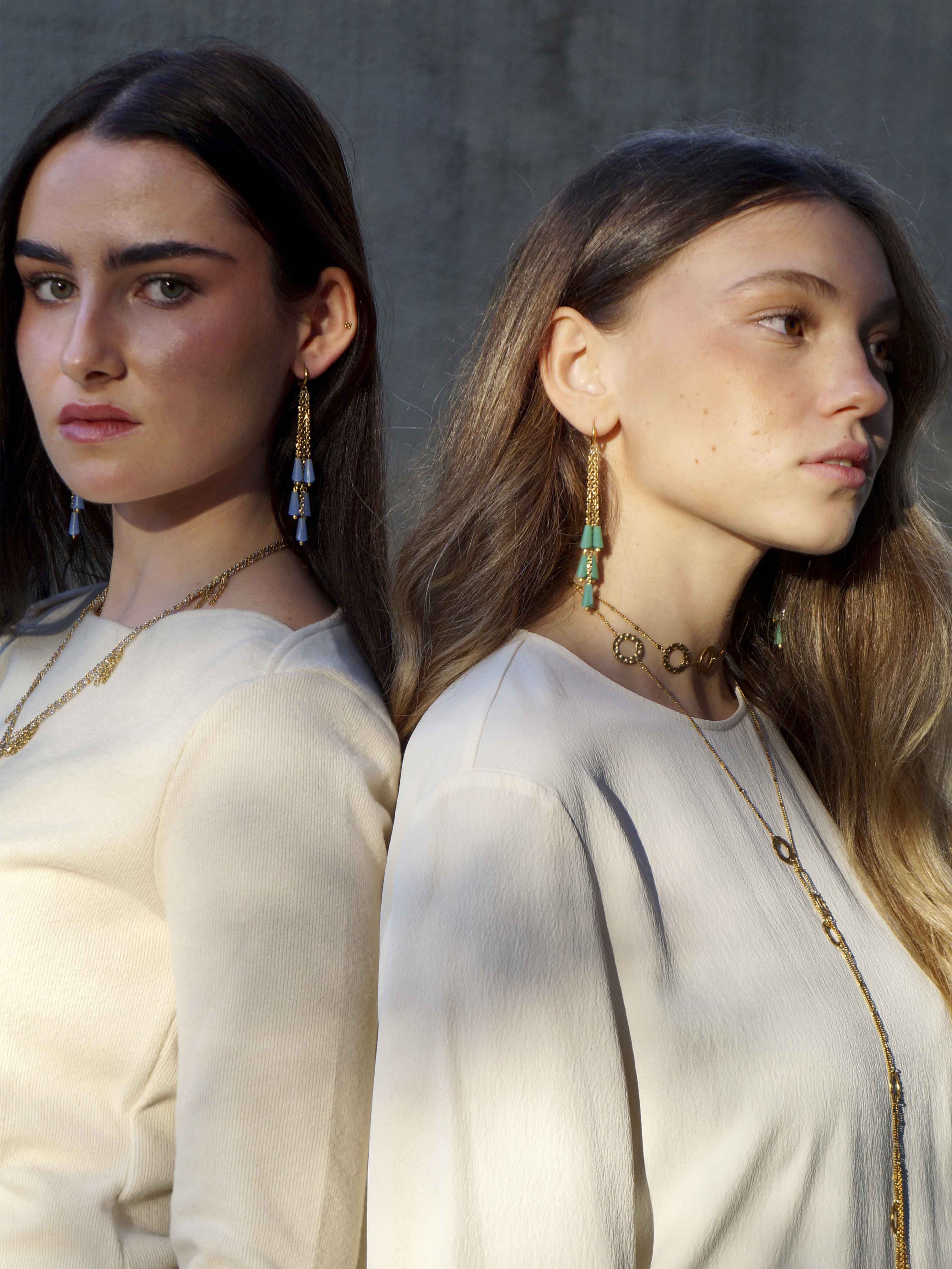 Pendientes Gaia verde