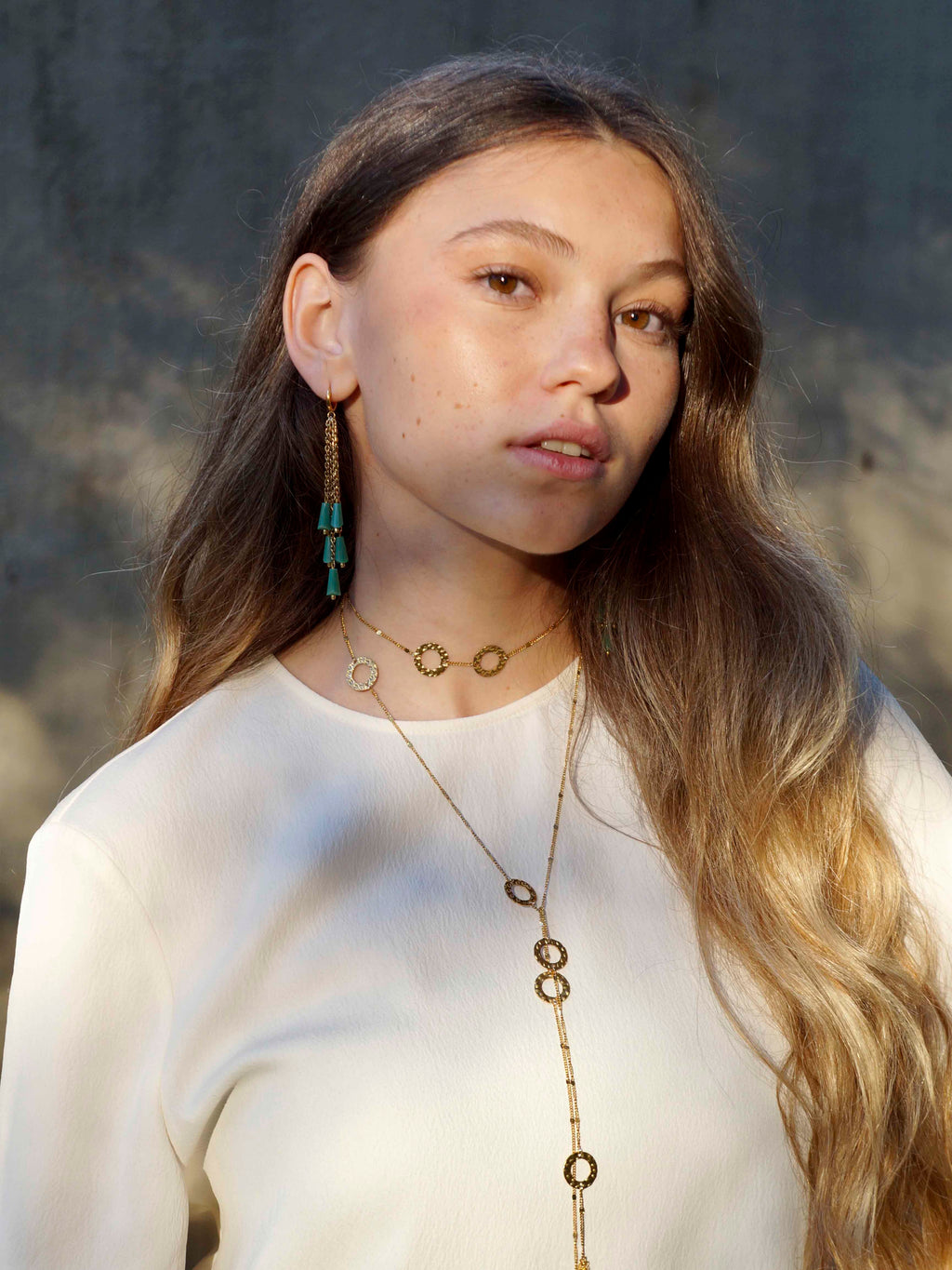 Pendientes Gaia verde